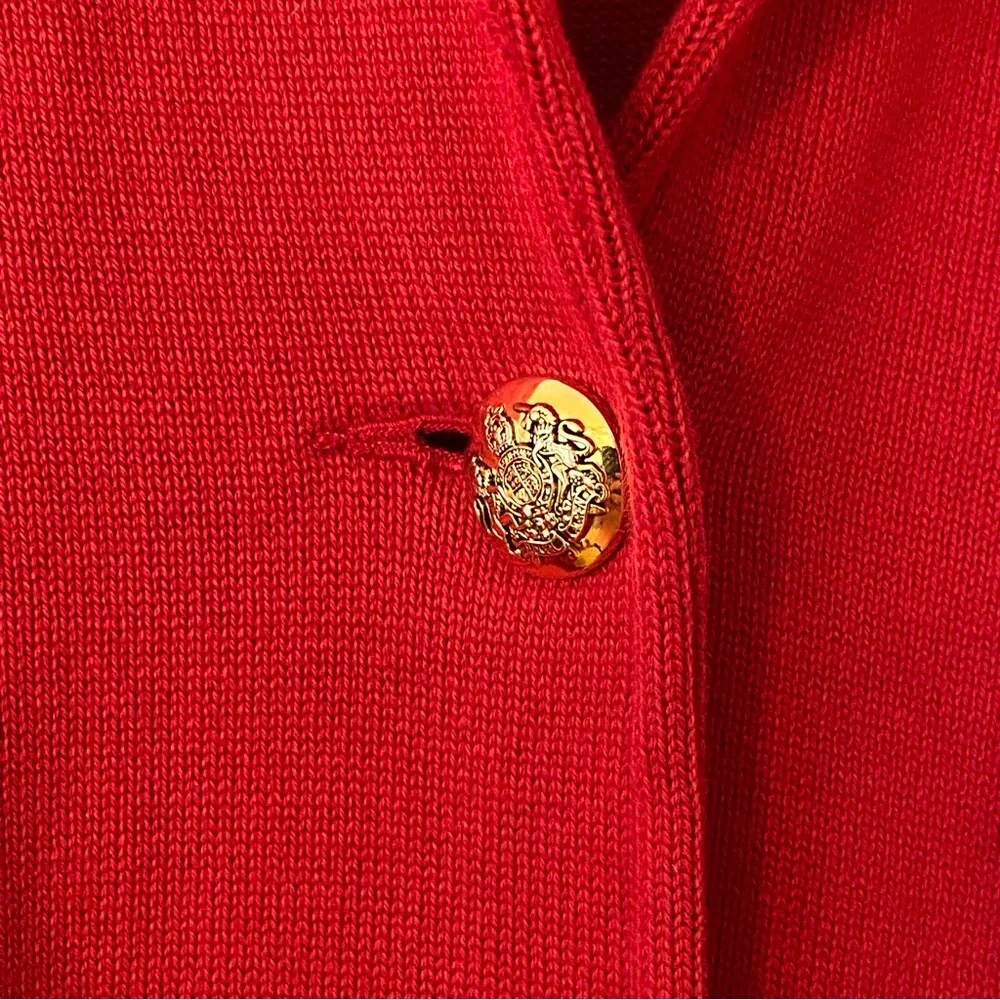 Lauren Ralph Lauren Notch Lapel Collar Long Sleeve Button Front Cardigan - Picture 4 of 12
